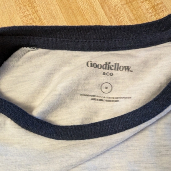 Goodfellow & Co Color Block Tee – Gray & White – Good Condition - Picture 5 of 6